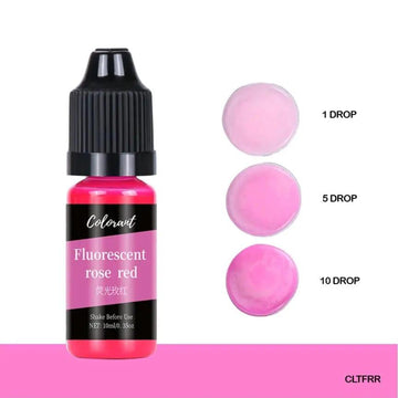 Fluorescent rose red candle color