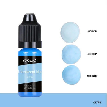 Fluorescent blue candle color