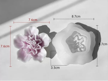 3d ruffled flower Candle Mould