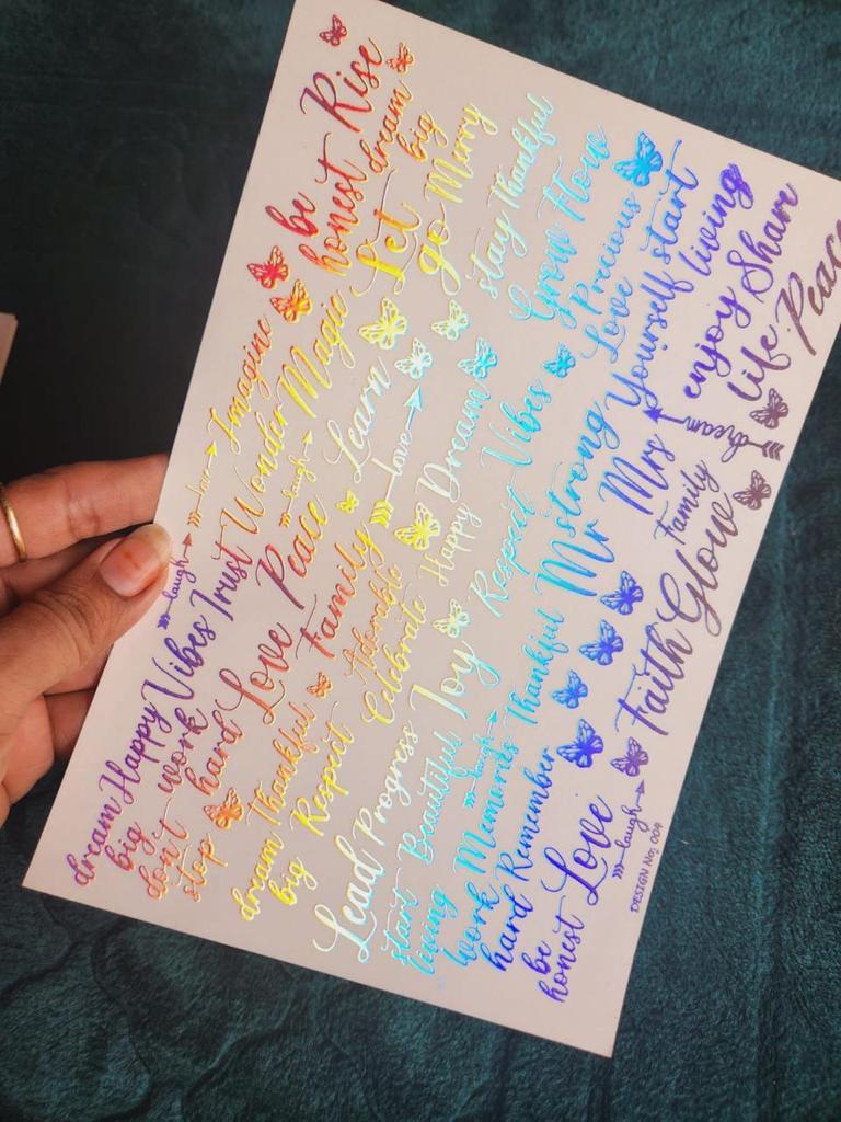 Word Dictionary Holographic Stickers