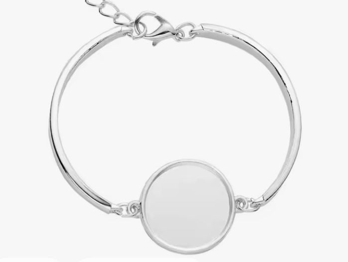 Bracelet base for resin