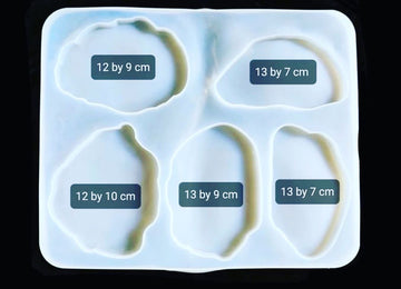 Agate 5 cavities coaster mould
