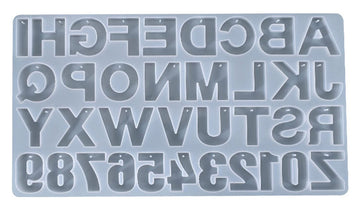 Alphabet Resin Molds Silicone with Hole