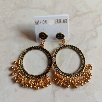 Round Resin Jhumka Base Golden