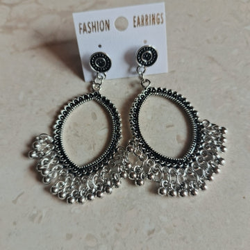Resin Jhumka Base Silver