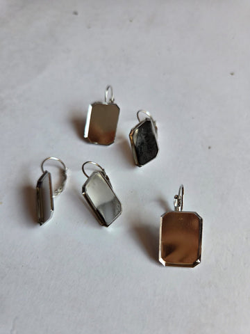 Silver Small Earring Base For Resin