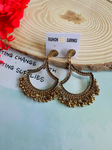 Resin jhumka base golden