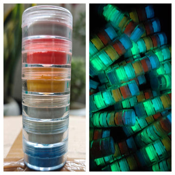 6 in 1 glow in the dark mica set