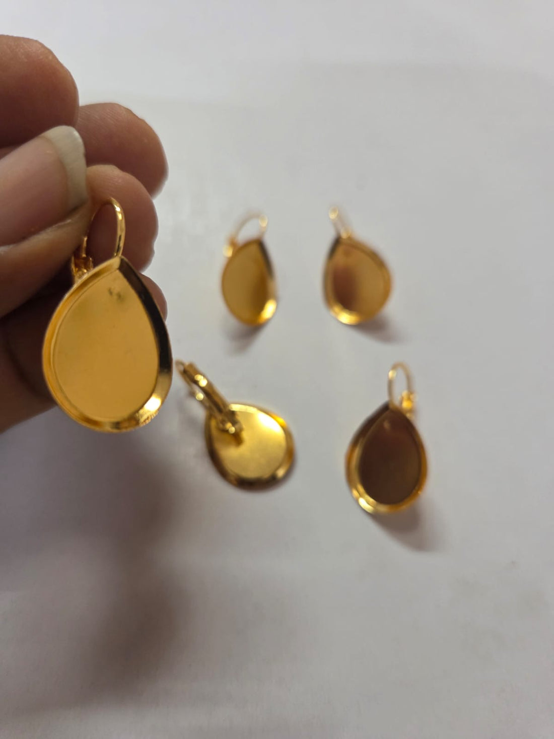 Drop Golden Small Earring Base For Resin