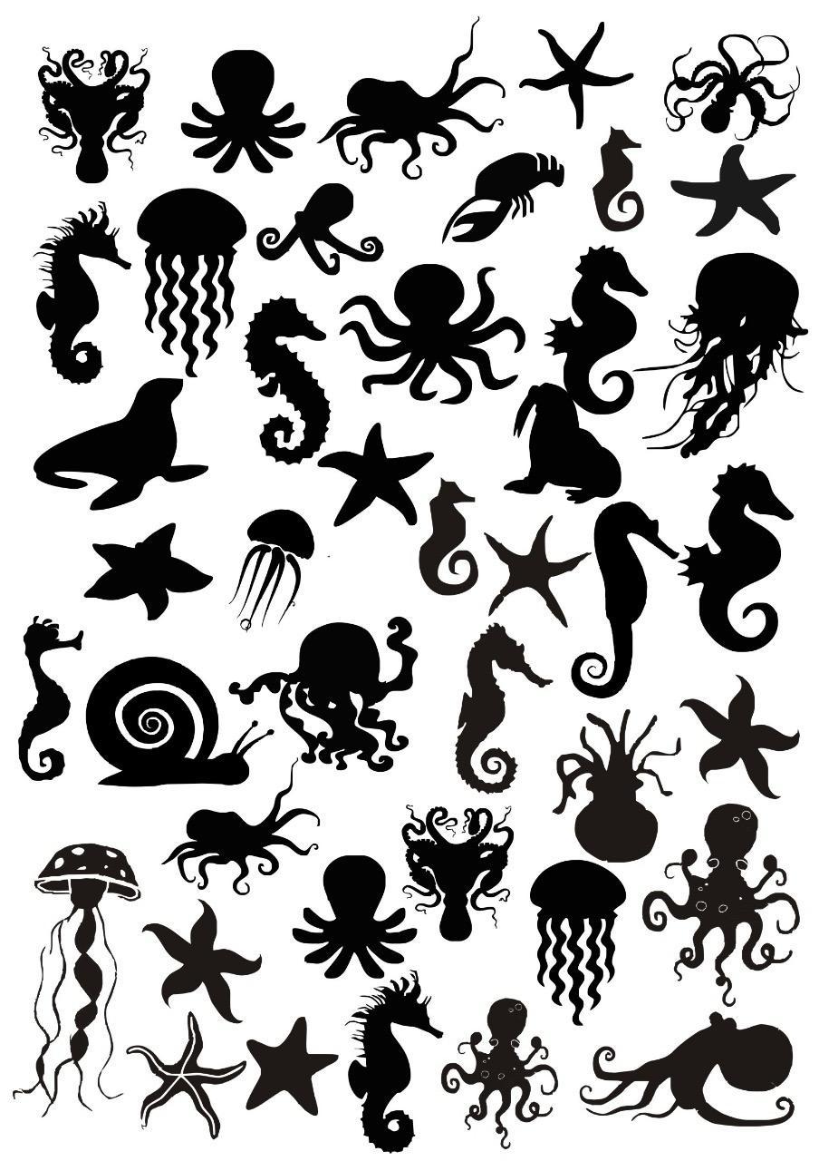 Ocean Animals Resin color sticker