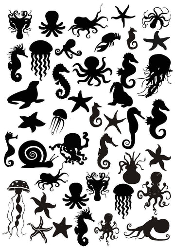 Ocean Animals Resin color sticker