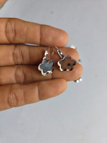 Silver Small Earring Base For Resin