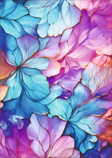 Neon Flowers Resin color sticker