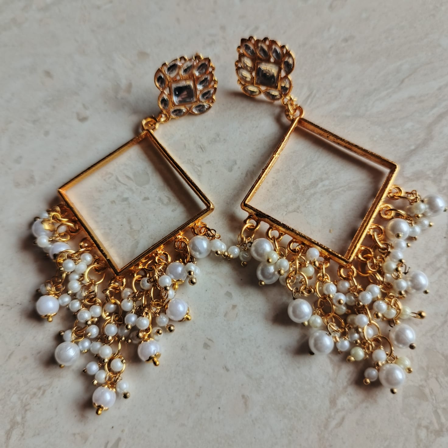 Square Chand Bali Jhumka