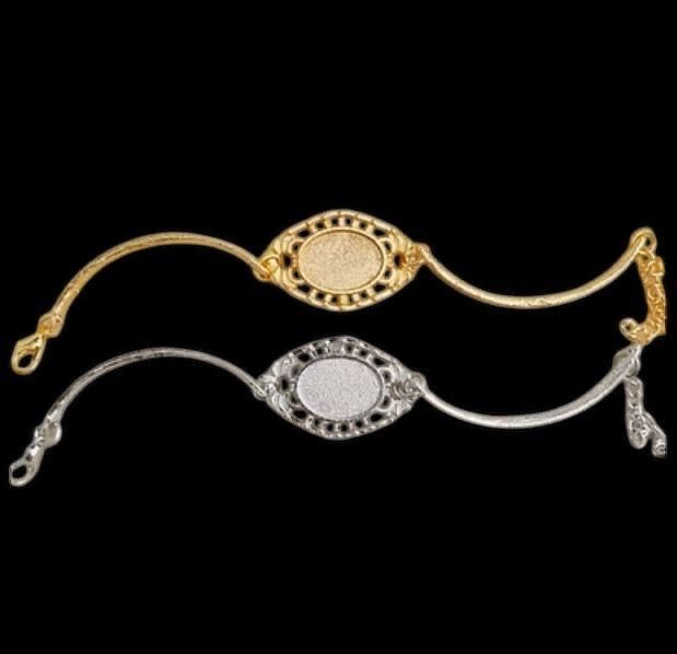Oval 1 bracelet base for resin