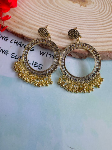 Resin jhumka base golden