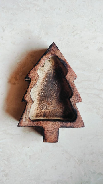 Wood bowl for candle