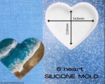 Heart 6 inch mould