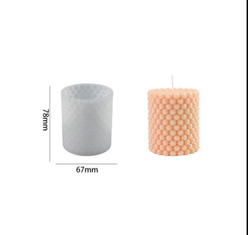Doted pillar candle mould