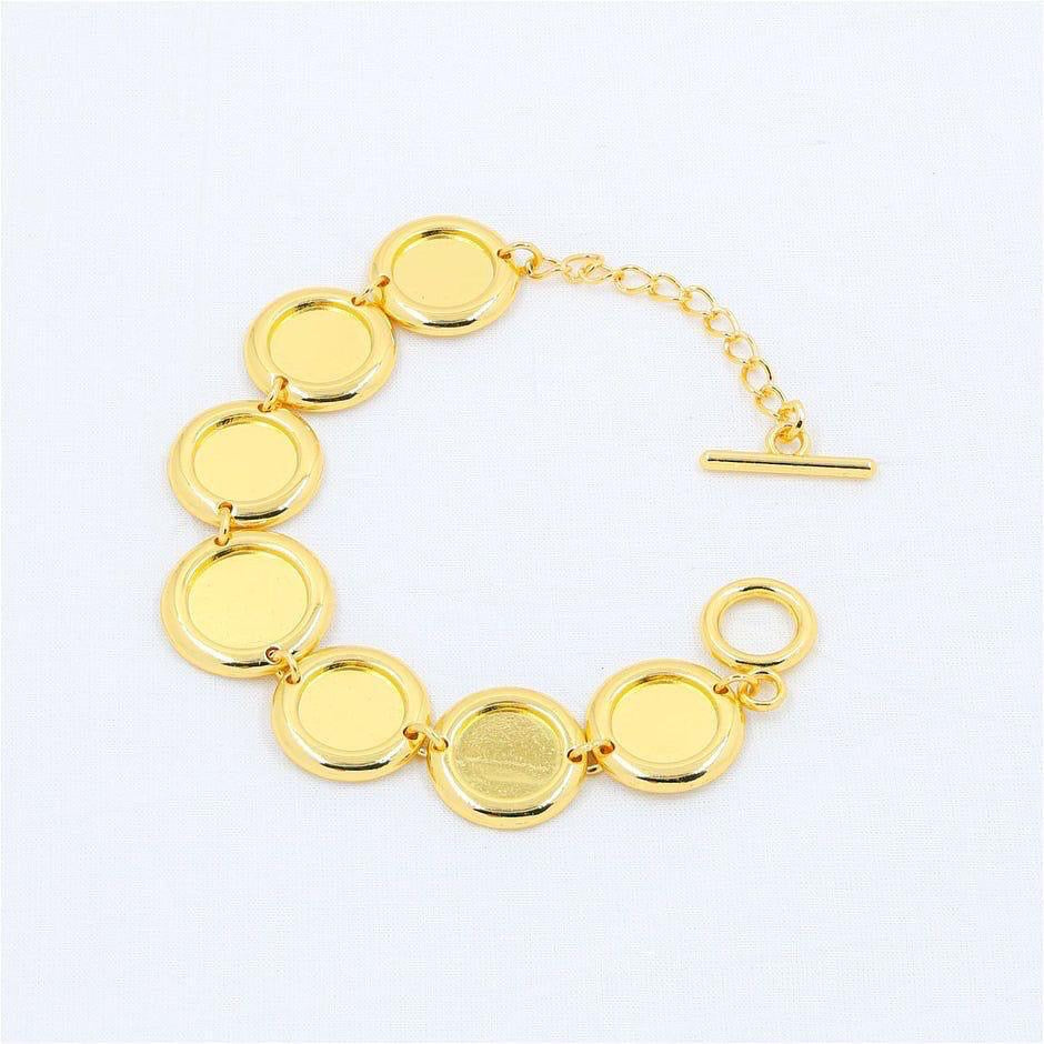 Round bracelet base for resin