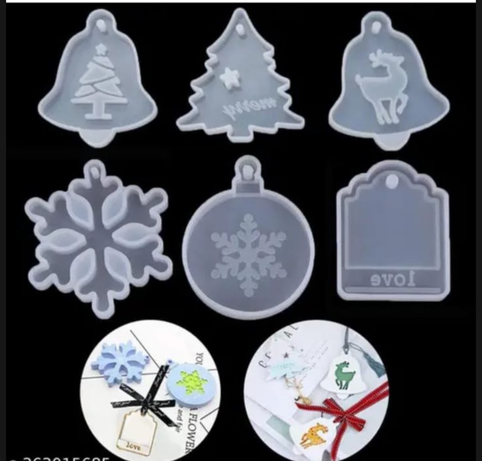 6 pieces Christmas mould set