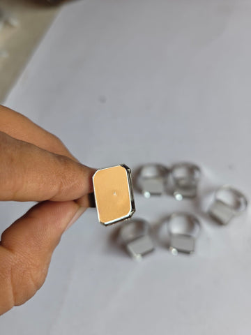 Finger ring bezel (silver)