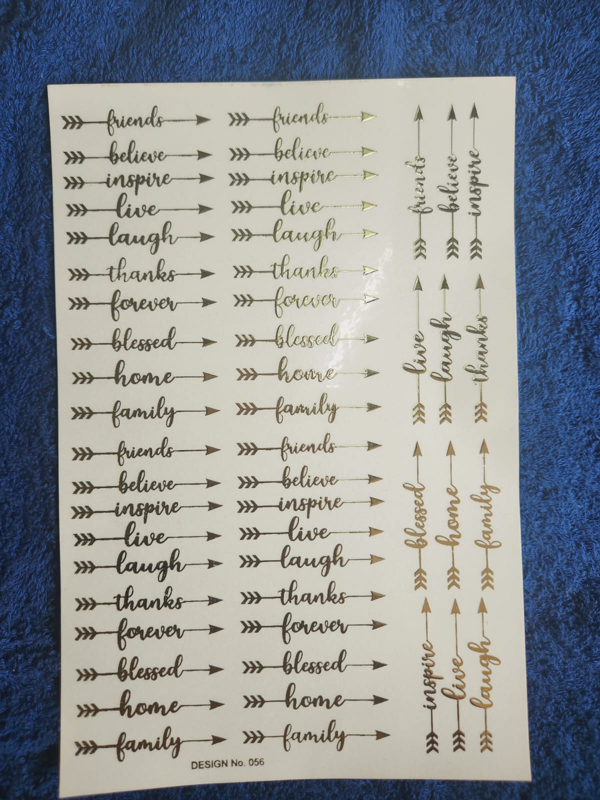 Bookmark Golden Embossed stickers
