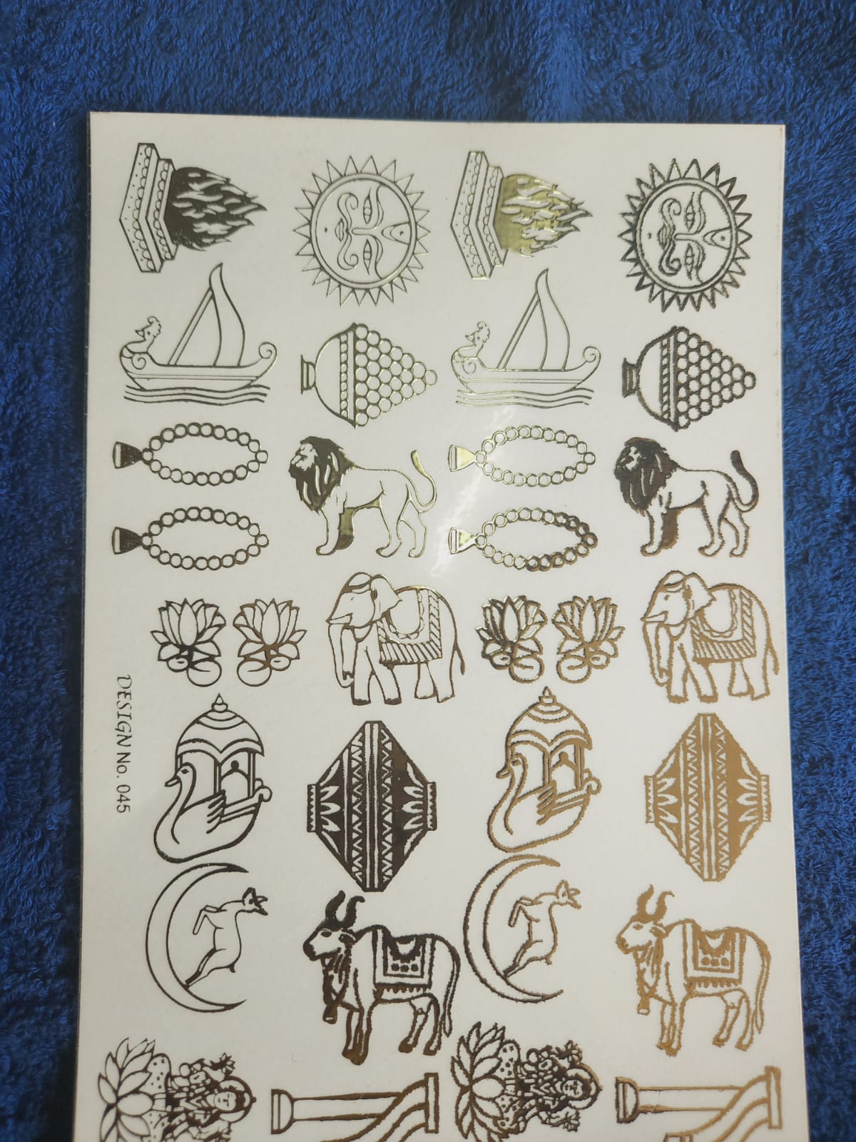 Decorative Art Golden Embossed stickers
